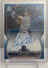 MAX CLARK 2023 BOWMAN CHROME DRAFT SAPPHIRE #CDA-MC 1ST REFRACTOR AUTO /199