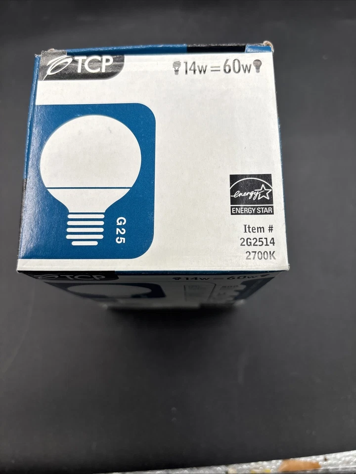 5-TCP 14W=60W G25 CFL Medium Base Globe Bulb 2700K Warm White - Image 4 of 4