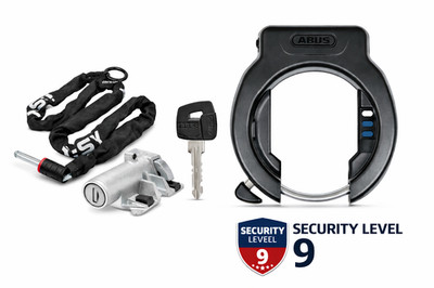 ABUS 4750SL NR Rahmenschloss Set Level 9 iSY E-Bike 6KS 130cm 4 Schlüssel SET