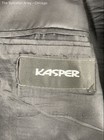 Kasper Mens Gray Houndstooth Wool Single-Breasted Three-Button Blazer Size 2X — photo 5