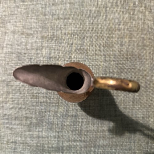 Copper Plaid And Brass Hammered mini vase or pitcher - Picture 4 of 5