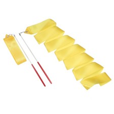 2 Tanzb&auml;nder 78,7 cm mit gelben St&auml;bchen f&uuml;r rhythmische Gymnastik