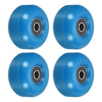 4Pack 52Mm Skateboard RäDer Mit Lager StraßEnräDer 95A Blau Schwarz