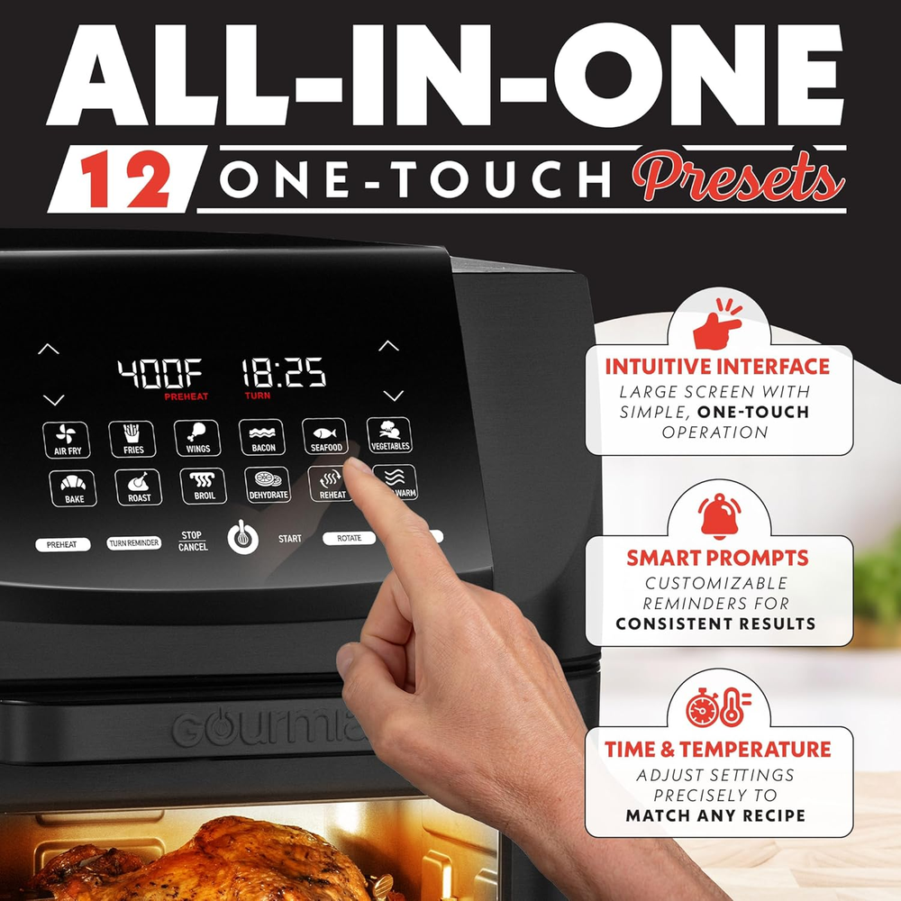 14-Quart Digital Air Fryer Toaster Oven Combo with Multi-Function Cooking
