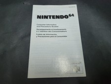Nintendo 64 Consumer Information and Precautions Booklet NUS-USA/CAN