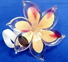 Vintage Murano Hand Blown Lily Flower Art Glass with Spiral Stem 6 Petals