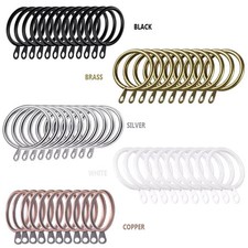 12Metal Curtain Ring Hanging Hook for Curtain Rod Pole Voile Heavy duty Ring 30m