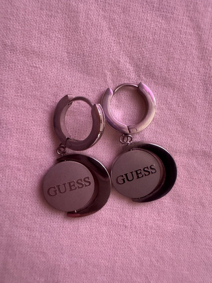 Orecchini Guess Acciaio Moon Phases Colore Argento Donna - Immagine 2 di 4