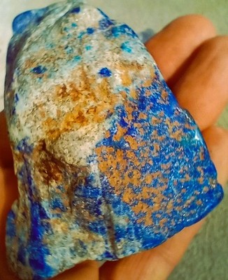 Rare 4-inch Lapis Lazuli gemstone with powerful qualities and deep blue beauty.