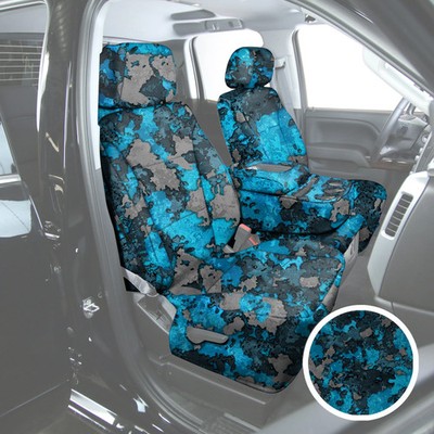 Saddleman 308613-23 TrueTimber 1st Row Rip Tide Camo Custom Seat Covers