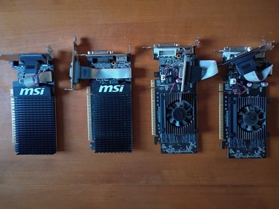 4x Gpu video card lot 2x GT 710, 2x GT 210 all 1gb