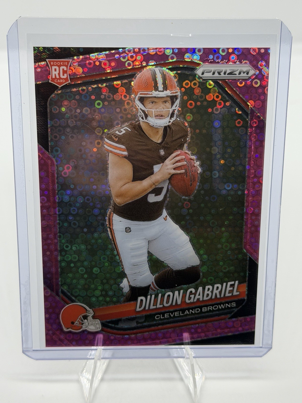 2025 Panini Prizm No Huddle DILLON GABRIEL Pink /25 #372 Cleveland Browns