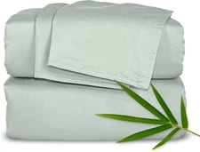 California King Sheets by Pure Bamboo, Genuine King, Sea Glass