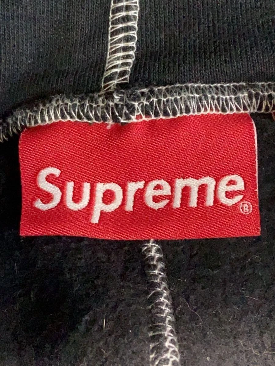 Supreme Felpa con Cappuccio COVERSTITCH FELPATA L COTONE Nera Usata