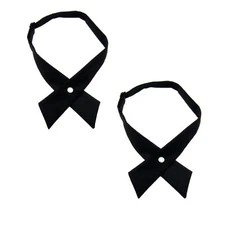 Tie for Men Women Adjustable Criss-Cross Bowtie School Uniform Pre Tied Bows ...