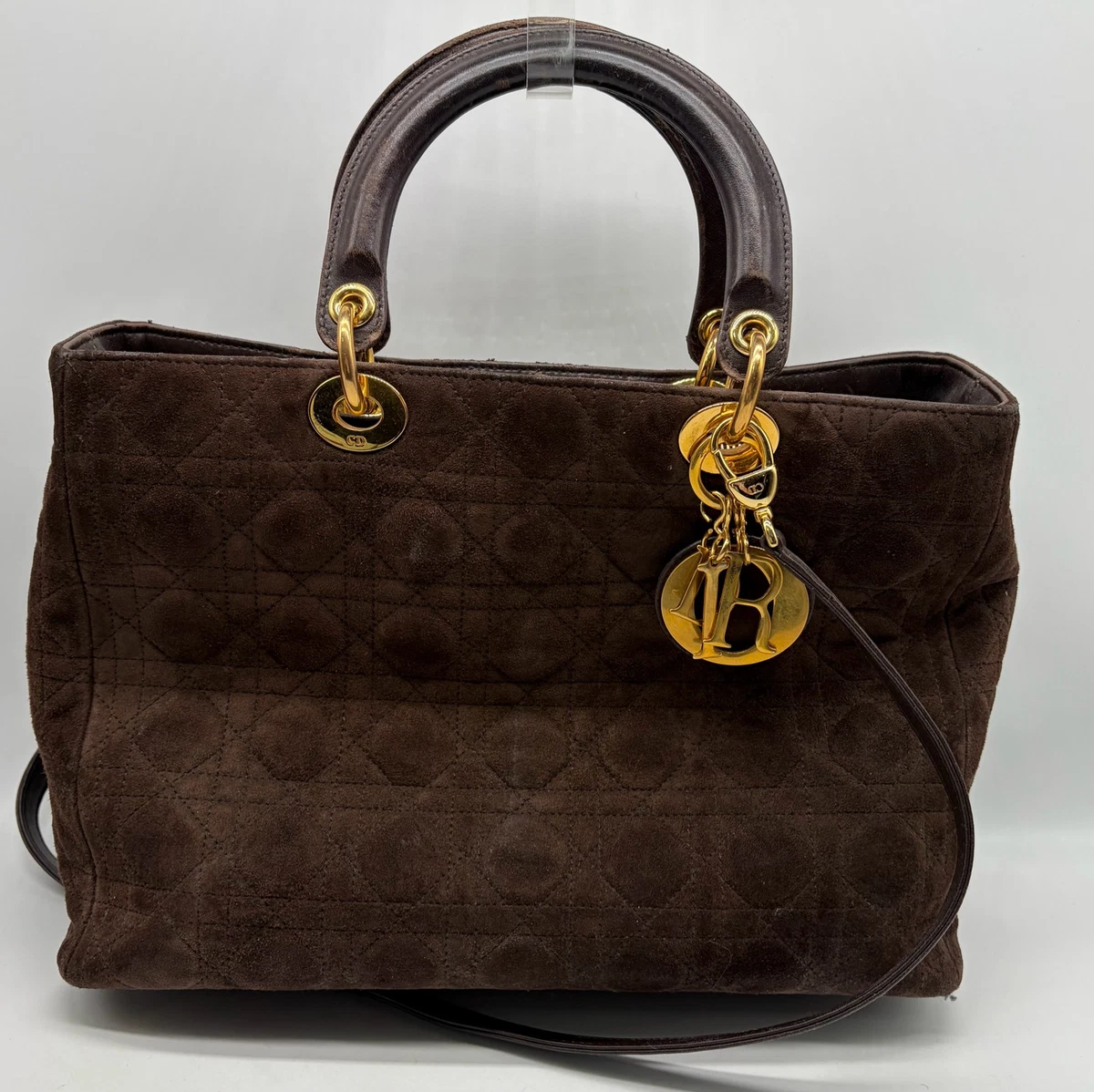 Dior Brown Suede Exterior Bags & Handbags for Women for sale  display picture 1