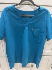 Figs Technical Collection 2 Piece Set Solid Teal Joggers  Scrub Top L