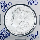 1890 BU UNCIRCULATED MORGAN SILVER DOLLAR AUTHENTIC U.S. MINT FREE SHIPPING 7564