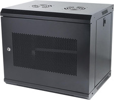 9U Wall Mount Server Cabinet IT Network Rack Enclosure Locking Door Black