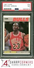 1987 FLEER #59 MICHAEL JORDAN BULLS HOF PSA 7