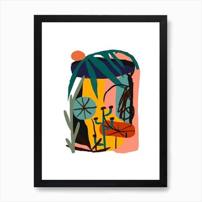 Abstrakte Blumen - 7 Kunstdrucke gerahmt Wandbild Poster Leinwanddruck Bild