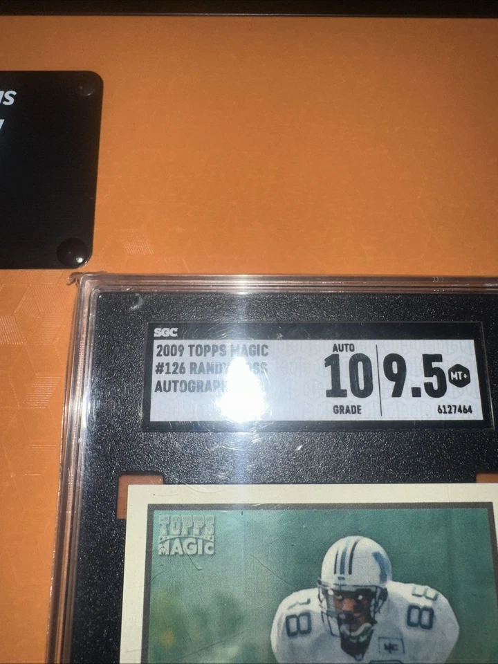 Topps Magic Randy Moss 2009 automático SGC 9,5 automático 10 Foto 2 de 3