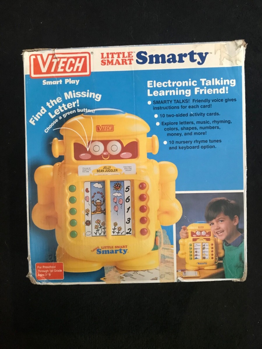 Vtech Vintage Talking Little Smart Smarty Robot Cards games