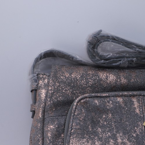 NEW Aimee Kestenberg Leather Fold Over Rose Gold Denim Hobo Shoulder Handbag - Picture 5 of 19