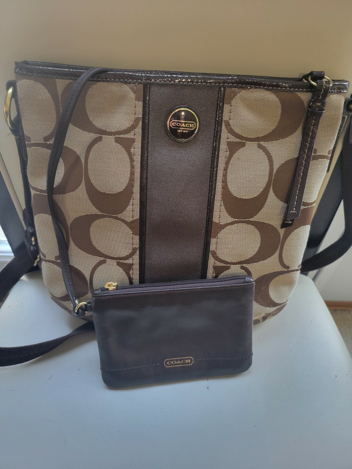 coach crossbody purse brown Gem