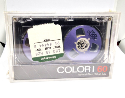 REEL CLEER COLORI RC 60 leere Audiokassette Band (versiegelt) Neu aus altem L...