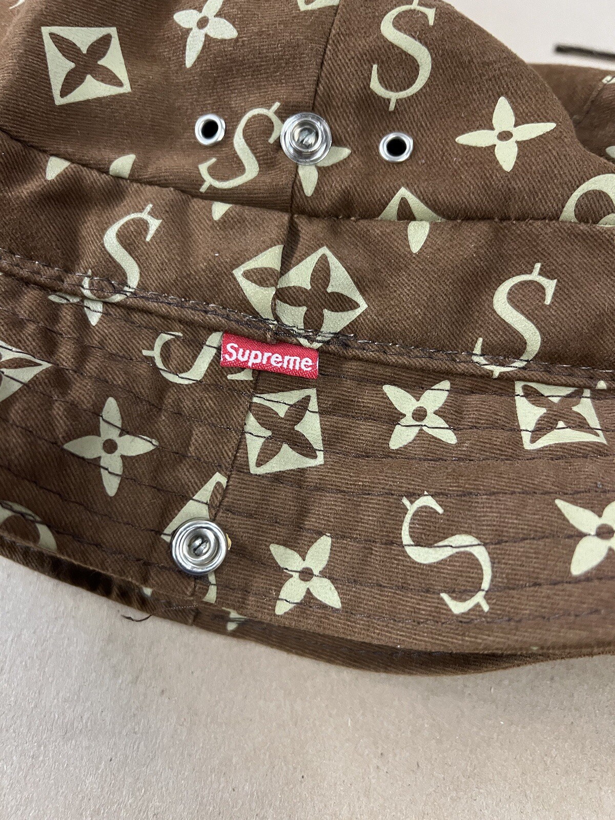2000 Vintage LV Brown Monogram Bucket Hat - Supreme Deadstock | Click! image 3