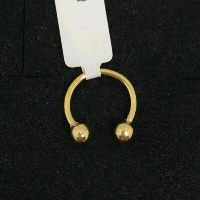 Nasenpiercing. 18K Gold. 12 Mm