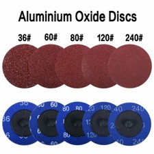 50PCS 2in 24 36 60 80 Aluminum Oxide Roll Lock Die Grinder Sanding Grinding Disc