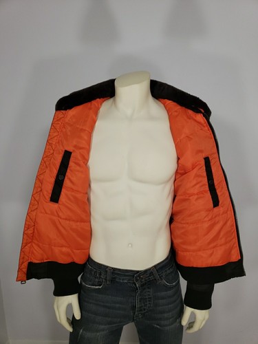 TOMMY HILFIGER REMOVABLE FAUX FUR COLLAR MILITARY BOMBER JACKET MEN'S L - Picture 16 of 20