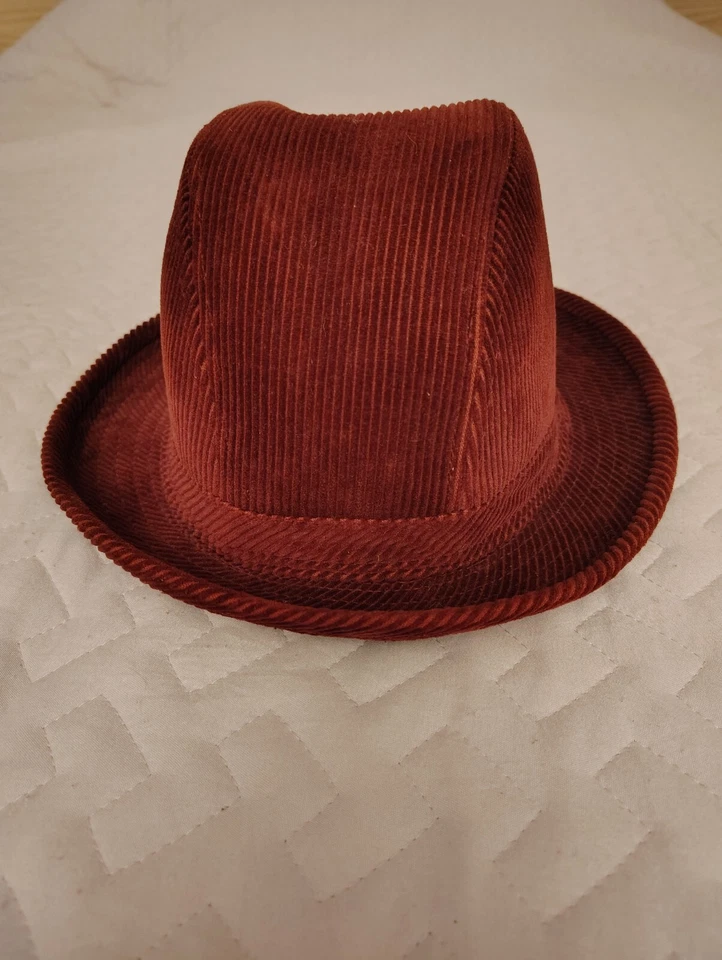 Sombrero Gap Fedora Mujer Borgoña Pana Talla M/L Foto 3 de 4