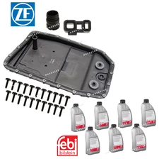 OEM Transmission Oil Pan Filter Seal Bolt + 7L ATF Fluid Kit for Land Rover