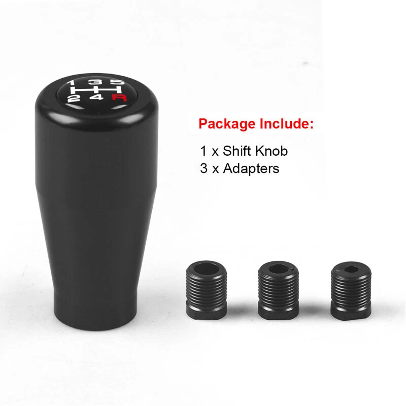 5 Speed Manual Transmission Car Gear Shift Knob Lever Shifter Aluminum + Adapter - Image 3 of 4