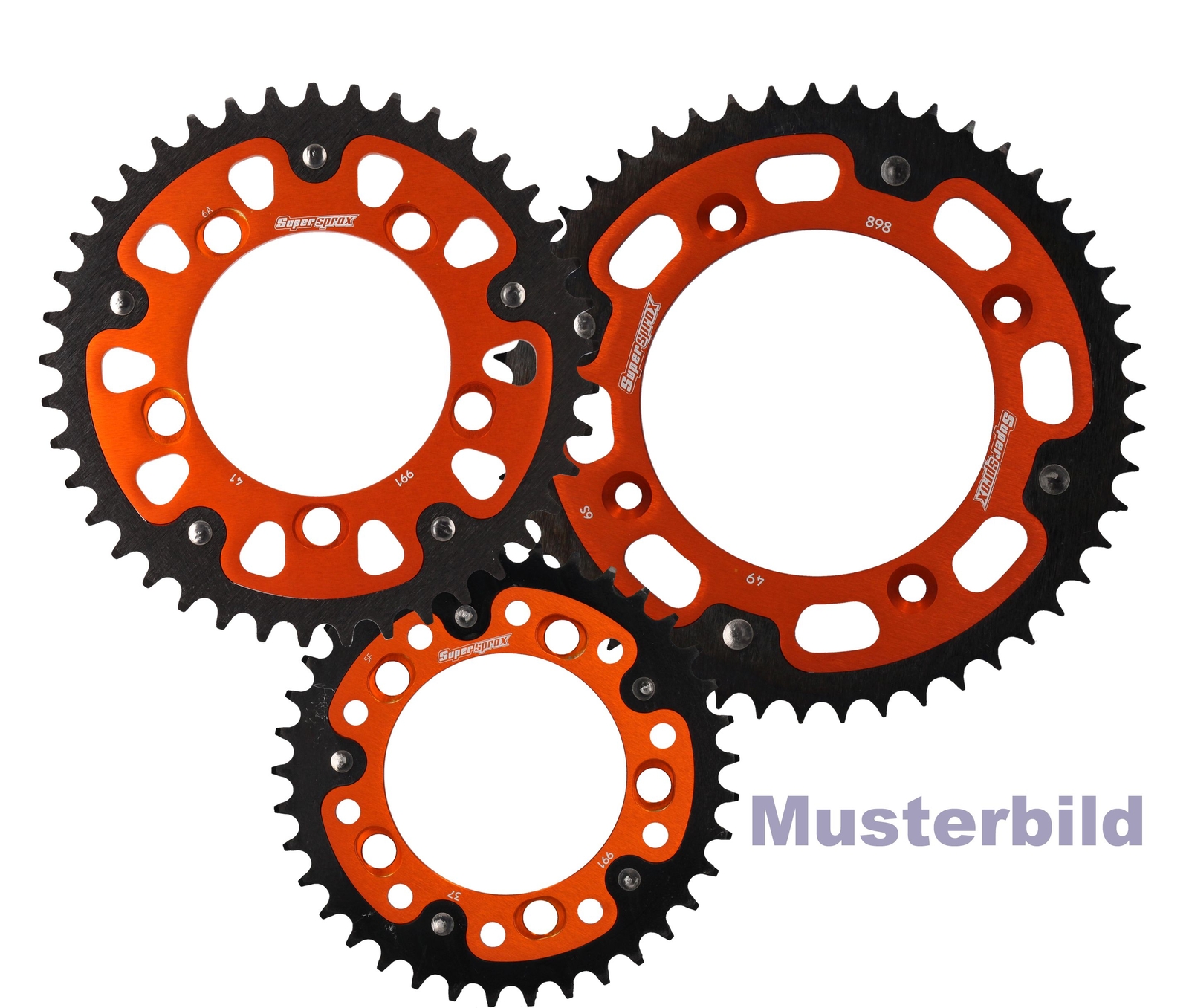 Supersprox Stealth Sprocket Fits KTM Husqvarna GasGas Husaberg SWM Orange 48 Z