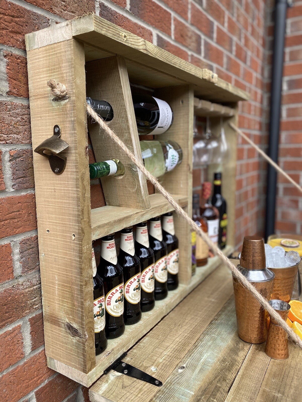 Wooden Garden Wall Gin Bar Decorative Rustic Fence Folding Timber eBay