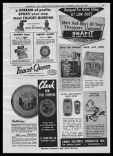 1954 J. L. Clark Mfg Co. Rockford Illinois Gem Flue Stoppers Vintage Print Ad