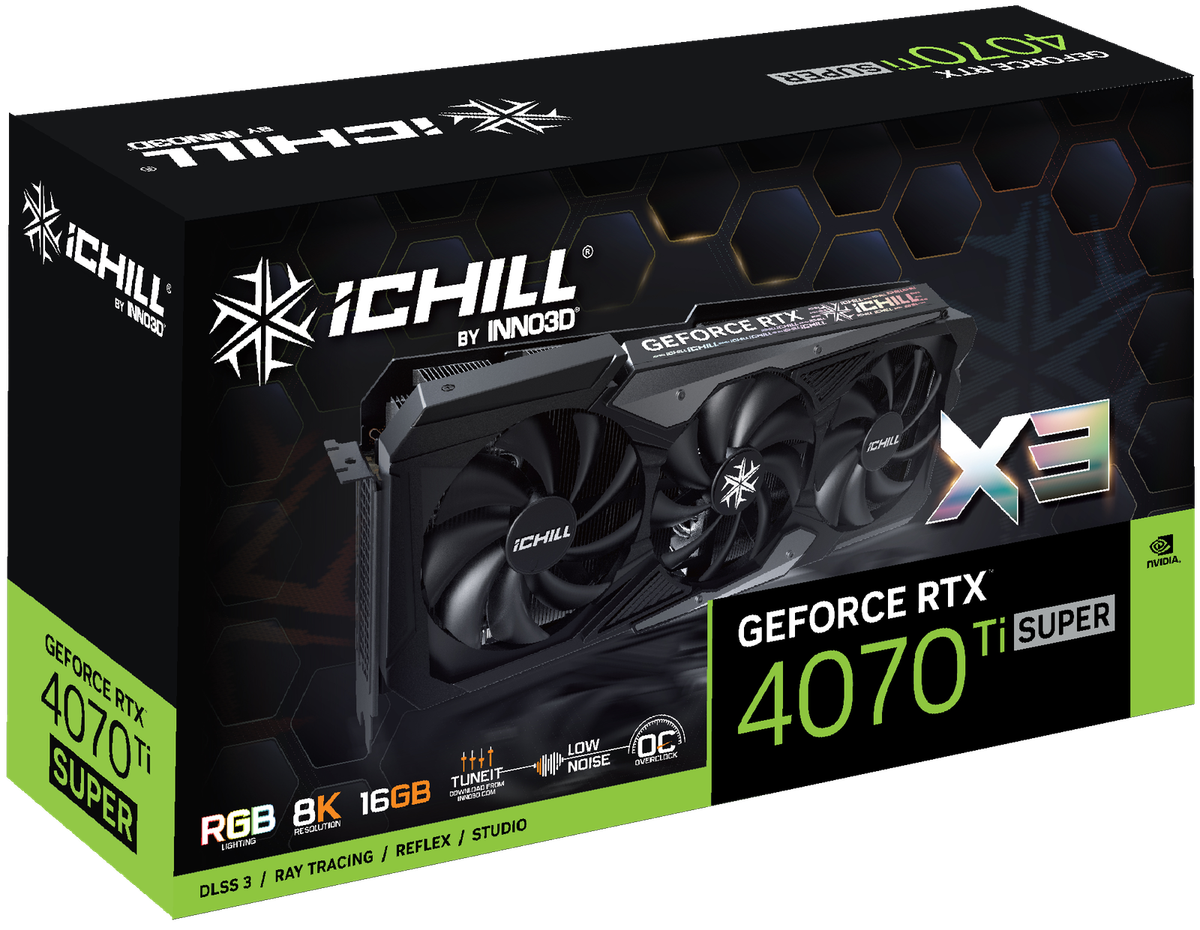 INNO3D GeForce RTX 4070 Ti SUPER INNO3D GEFORCE RTX 4070 TI SUPER 16GB GDDR6X SUPER ICE DRAGON