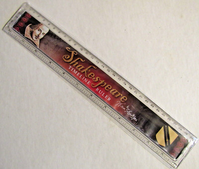 LINEAL KUNSTSTOFF 30cm SHAKESPEARE TIME LINE HISTORY POET PLAY WRIGHT BÜHNE SCHAUSPIEL