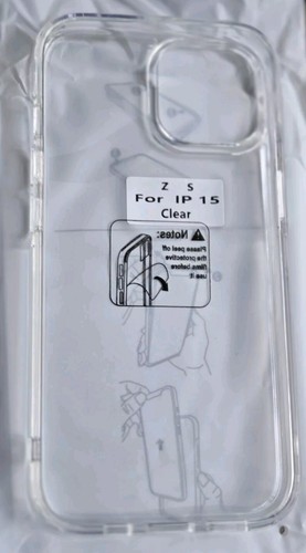 Crystal Clear iPhone 15 Case 2 Tempered Glass Screen Protector 2 Camera Lens - Picture 5 of 5