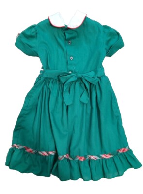 green smocked christmas dresses Christmas Green Dress| Girls Christmas Dress| Matching sibling sets for  Christmas – Miss Ayana Rose main image 0