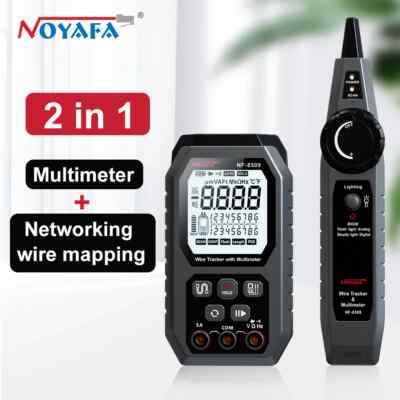 2 in1 Network Cable Tester Digital Multimeter Cable Tracker Cat5 Cat6 PoE Tester