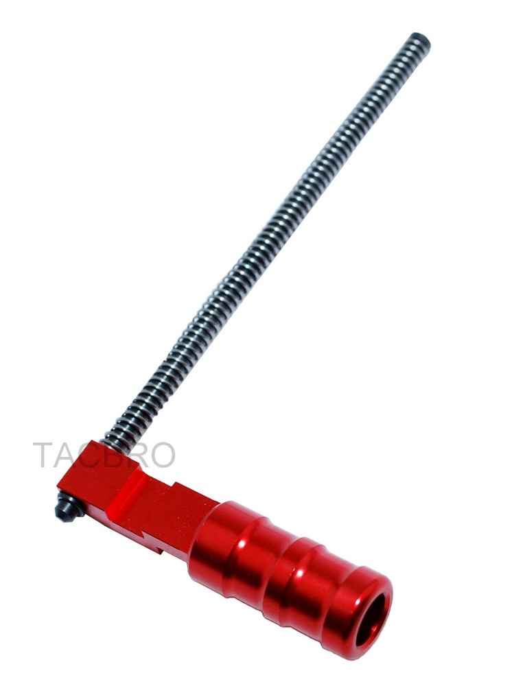 Ruger 10/22 Aluminum Extended Grooved Red Charging Handle