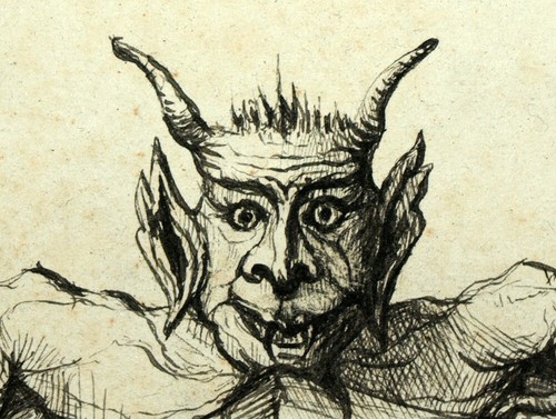 DIABOLUS IN MUSICA le triton, Dessin original à l'encre, la musique du diable - Imagen 3 de 3