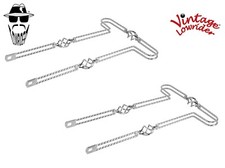 2 VINTAGE LOWRIDER CAGE FLAT TWISTED BUMPERS CHROME FRONT/ REAR 24"/26" BICYCLE.