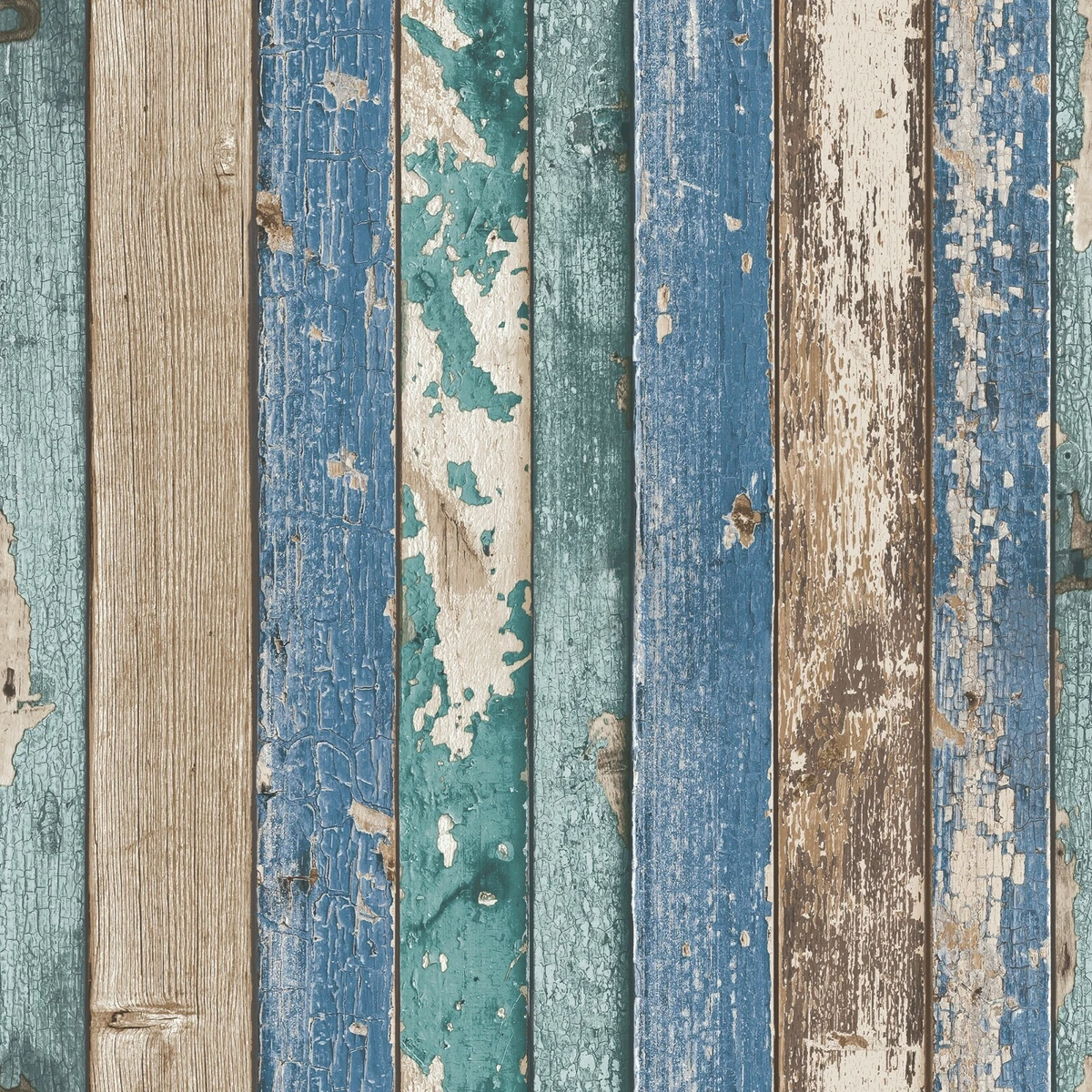 Distressed Wood Plank Wallpaper