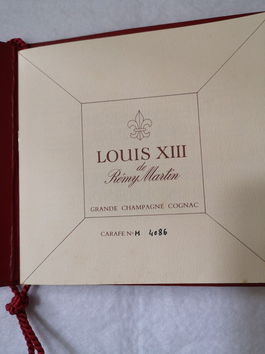 Remy Martin Louis XIII Empty Bottle Baccarat with Box Serial Remy Martin Louis XIII Empty Bottle Baccarat with Box Serial